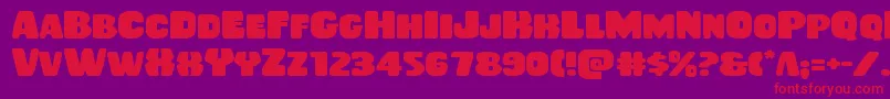 Rubberboyexpand Font – Red Fonts on Purple Background