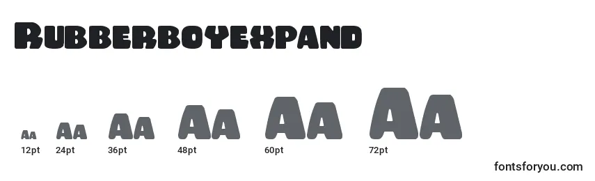 Rubberboyexpand Font Sizes