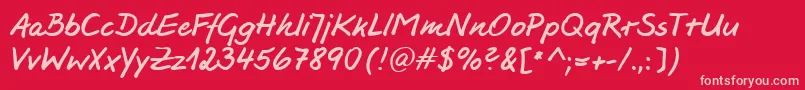HwJesco3Db Font – Pink Fonts on Red Background