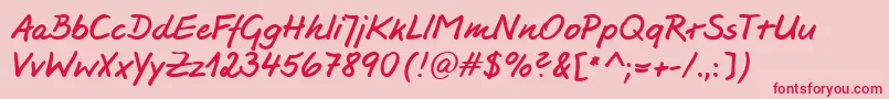 HwJesco3Db Font – Red Fonts on Pink Background