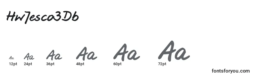HwJesco3Db Font Sizes