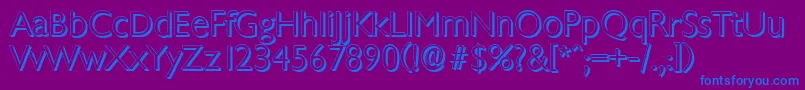 ChantillyshadowLightRegular Font – Blue Fonts on Purple Background