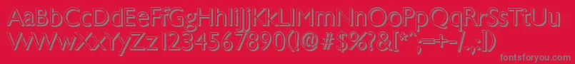 ChantillyshadowLightRegular Font – Gray Fonts on Red Background