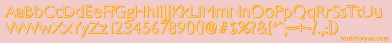 ChantillyshadowLightRegular Font – Orange Fonts on Pink Background