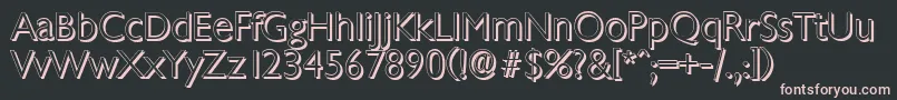 ChantillyshadowLightRegular Font – Pink Fonts on Black Background