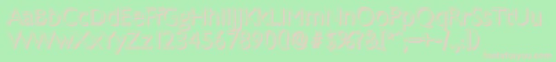 ChantillyshadowLightRegular Font – Pink Fonts on Green Background