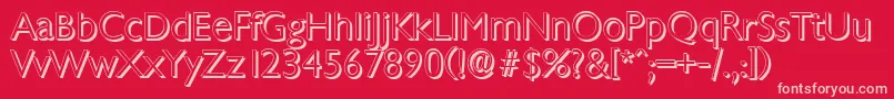 ChantillyshadowLightRegular Font – Pink Fonts on Red Background