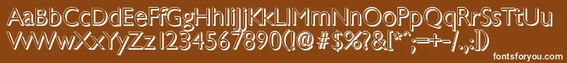 ChantillyshadowLightRegular Font – White Fonts on Brown Background