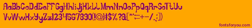 LittleCowboy Font – Purple Fonts on Orange Background