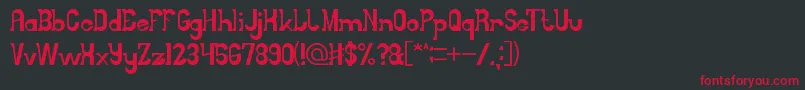 LittleCowboy Font – Red Fonts on Black Background