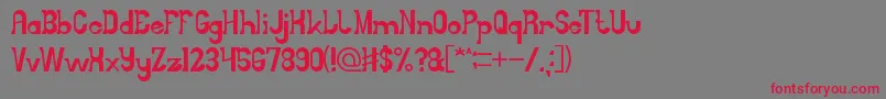 LittleCowboy Font – Red Fonts on Gray Background
