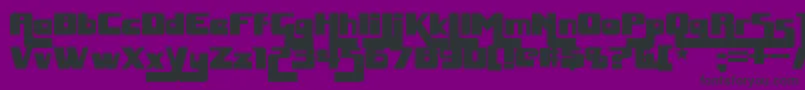 HuggyBear Font – Black Fonts on Purple Background