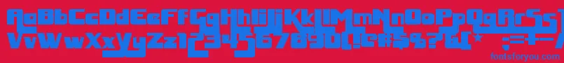 HuggyBear Font – Blue Fonts on Red Background