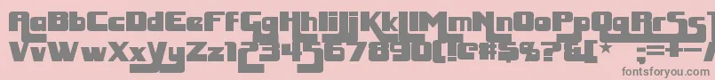 HuggyBear Font – Gray Fonts on Pink Background