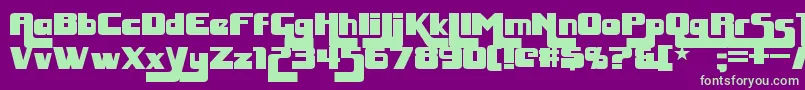 HuggyBear Font – Green Fonts on Purple Background