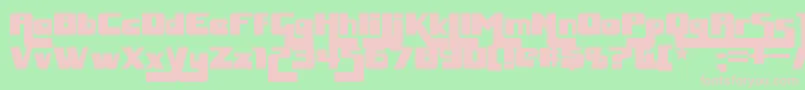 HuggyBear Font – Pink Fonts on Green Background