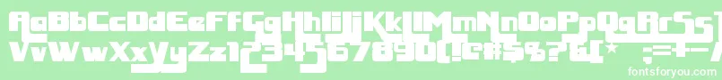 HuggyBear Font – White Fonts on Green Background