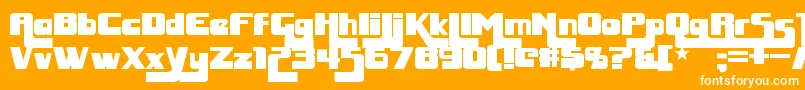 HuggyBear Font – White Fonts on Orange Background