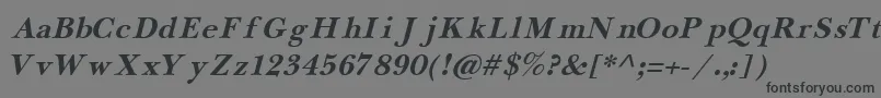 フォントNewba5 – 黒い文字の灰色の背景