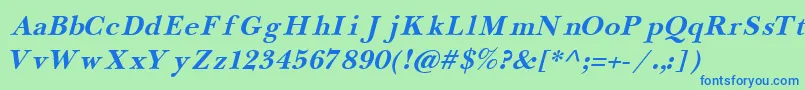 Newba5 Font – Blue Fonts on Green Background