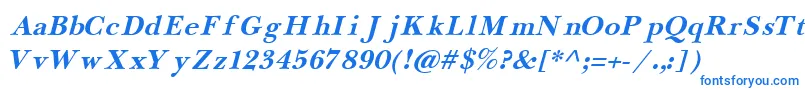 Newba5 Font – Blue Fonts on White Background