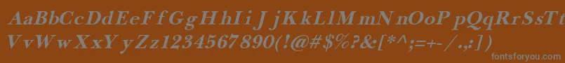 Шрифт Newba5 – серые шрифты на коричневом фоне