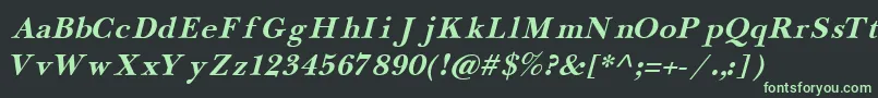 フォントNewba5 – 黒い背景に緑の文字