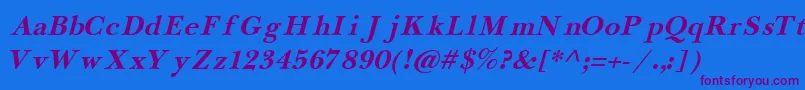 More about Newba5 Font Newba5 Font – Purple Fonts on Blue Background