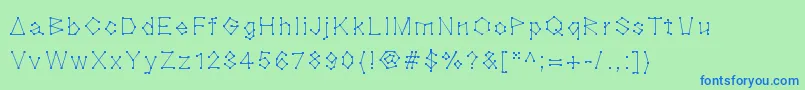 Blocknation Font – Blue Fonts on Green Background