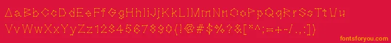 Blocknation Font – Orange Fonts on Red Background