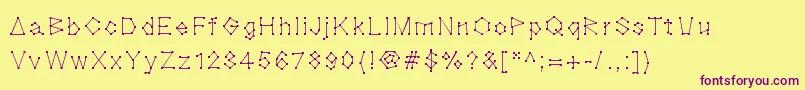 Blocknation Font – Purple Fonts on Yellow Background