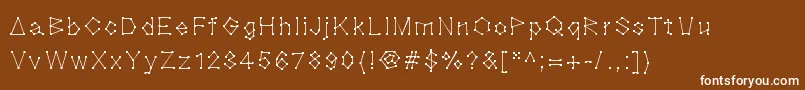 フォントBlocknation – 茶色の背景に白い文字