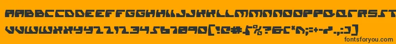 Daedalusc Font – Black Fonts on Orange Background