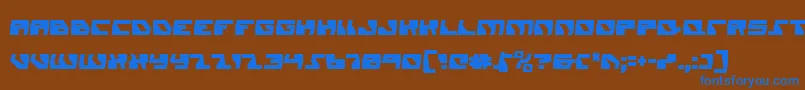 Daedalusc Font – Blue Fonts on Brown Background