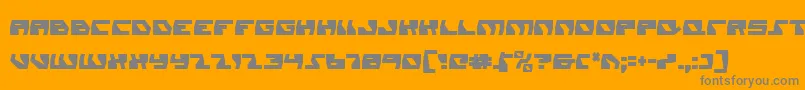 Daedalusc-Schriftart – Graue Schriften auf orangefarbenem Hintergrund