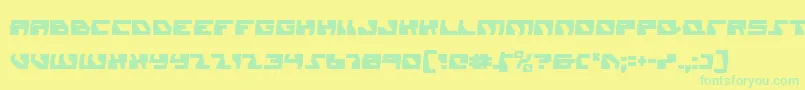 Daedalusc Font – Green Fonts on Yellow Background
