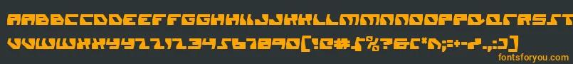 フォントDaedalusc – 黒い背景にオレンジの文字