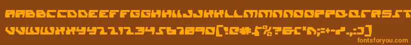 Daedalusc Font – Orange Fonts on Brown Background