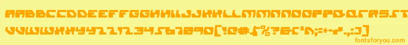 Daedalusc Font – Orange Fonts on Yellow Background
