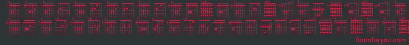FarhatAcordes Font – Red Fonts on Black Background