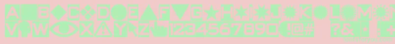 Swishbuttons Font – Green Fonts on Pink Background