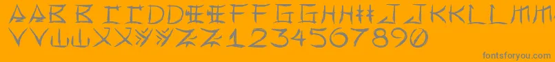 fuente Yonezawa – Fuentes Grises Sobre Fondo Naranja