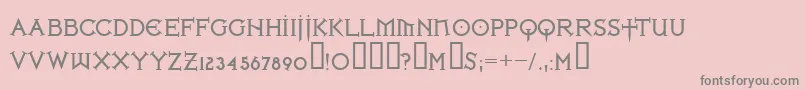 Ironlb Font – Gray Fonts on Pink Background