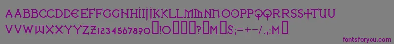 Ironlb Font – Purple Fonts on Gray Background