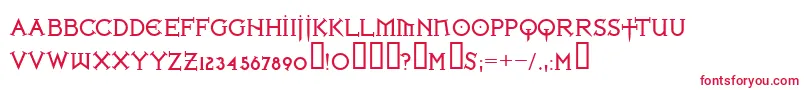 Ironlb Font – Red Fonts on White Background