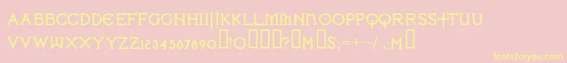 Ironlb Font – Yellow Fonts on Pink Background