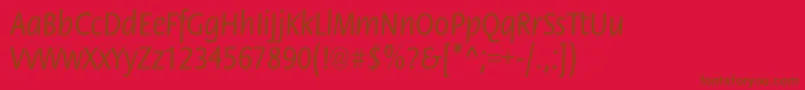 フォントStackcndNormal – 赤い背景に茶色の文字