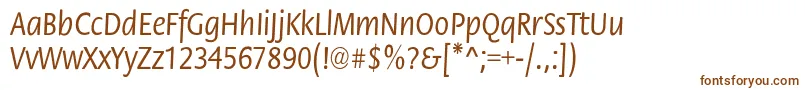 StackcndNormal Font – Brown Fonts on White Background