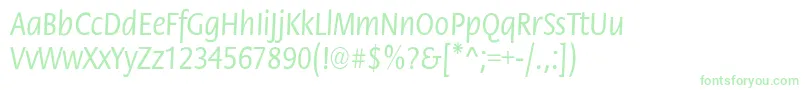 StackcndNormal Font – Green Fonts on White Background