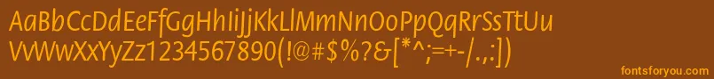 More about StackcndNormal Font StackcndNormal Font – Orange Fonts on Brown Background